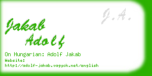 jakab adolf business card